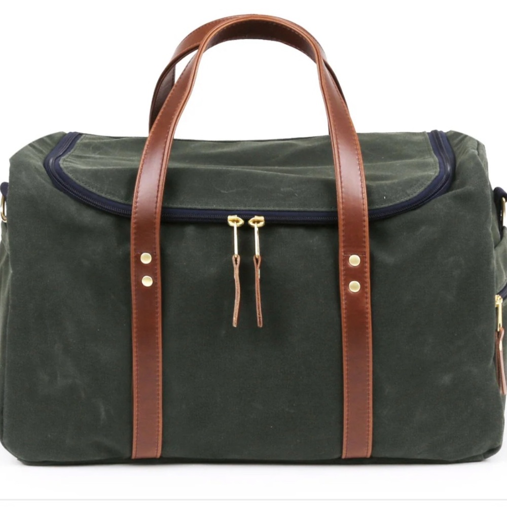 Hudson Sutler Green and Brown Heritage Commuter Duffel